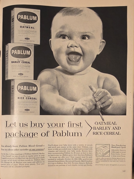 Pablum Other - Vintage Baby Poster - Black & White